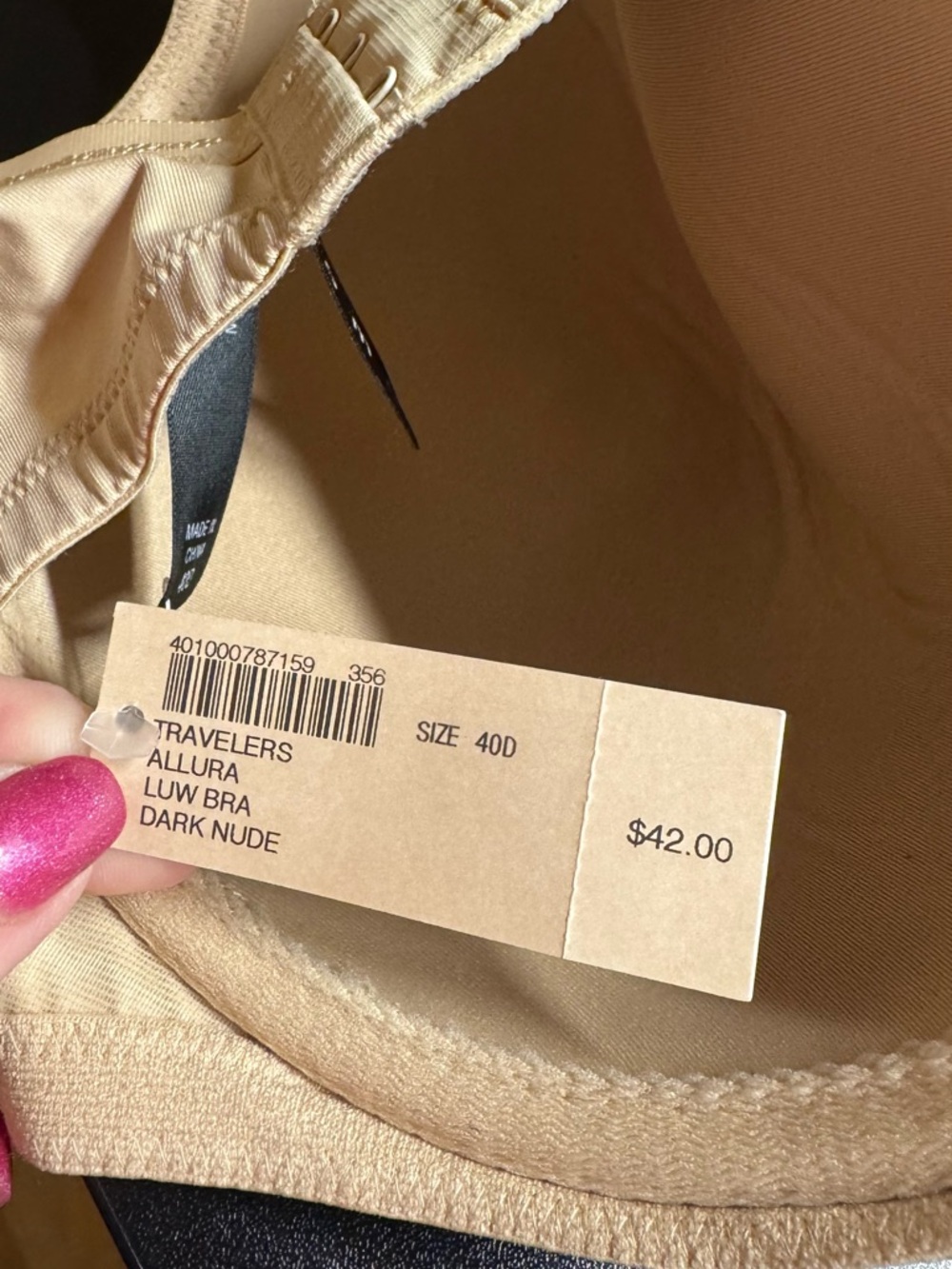 NWT Soma by Chico's Dark Nude Full Coverage Underwire Bra - 40D    #12 - Picture 7 of 7